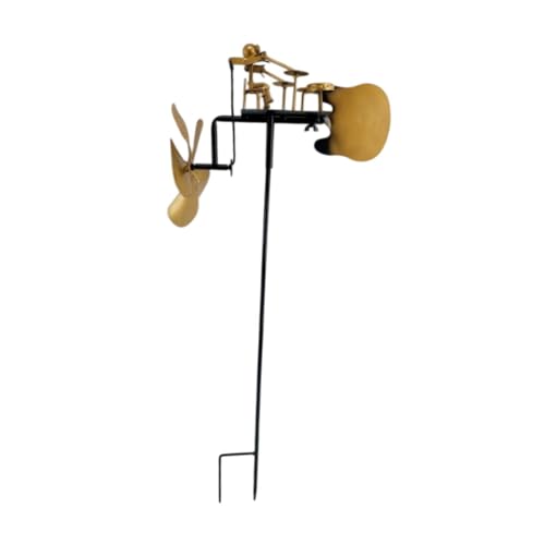 Colcolo Metall -Schlagzeuger Windmühle Garten Dekor Wetterfeste Kunst Figur Skulptur Statuen für...