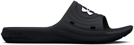 Under Armour Women's Locker Iv Slide Sandal, (001) Black/Black/White, 6 | Image 2