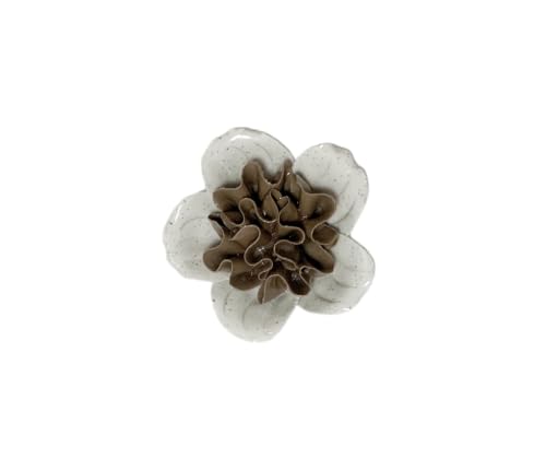 Image of Azalea, 2.76 inch,Ceramic Flower Wall Art Decor, Artificial Flower Wall Sculpture,Handmade Ceramic Flowers for Home,Hallway,Living Room, Kitchen,Bathroom (Spotted Color)