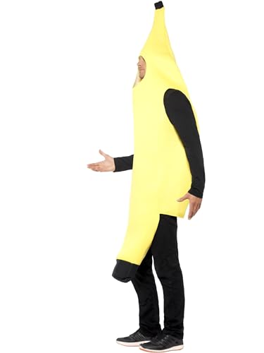 Smiffy's Adult Unisex Banana Costume, Jumpsuit, Funny Side, Serious Fun, One (US)