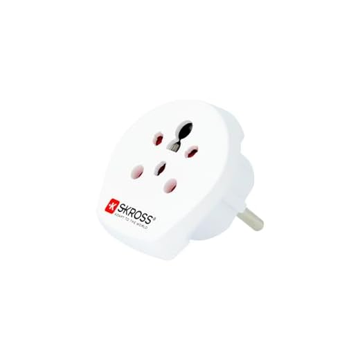 SKROSS Reiseadapter India-Israel-Denmark to Europe white