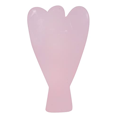 Ange gardien de poche en cristal de quartz rose naturel - Guérison Reiki - Ornement d'ange - Cristaux de guérison - Statues pour décoration - Figurines d'ange - Accessoires décoratifs pour la maison Cover