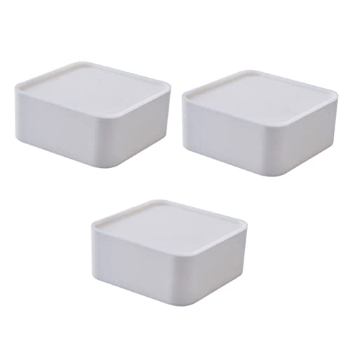 Cabilock 3Pcs Box Storage Box Glove Box Toy Containers Containers With Lids Storage Box Bins With Lids Stackable Storage Boxes Bathroom Stackable Box Toy Box Sundries Box Plastic #TOP6