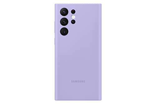 Samsung Galaxy S22 Ultra Silicone Cover, Protective Phone Case, Soft, Sleek Protection, Slim Design, Matte Finish, US Version, Lavender, (EF-PS908TVEGUS)