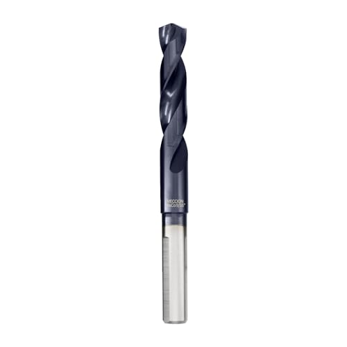 Image of Meccion 9/16 Inch Drill Bits Titanium Aluminum Nitride Coated, M35 Cobalt High Speed Steel Reduced Shank Drill Bit for Metal，Stainless Steel, cast Iron, Copper, Aluminum Etc.