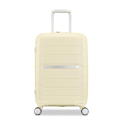Image of Samsonite Freeform Hardside Carry-On Luggage with Spinner Wheels - Hardshell Suitcase - TSA, Airline-Approved - Expandable Hard Shell, Smooth Rolling Wheels for Lightweight Travel - Electric Yellow