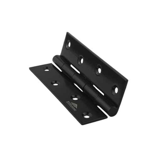 Image of Stainless Steel Window & Door Butt Hinges Kabja for Home /Office /Hotel for Main Door /Wooden Door /Kitchen, SS Welded Heads(6 Piece,Z Black, 4 Inch x 12 Gauge /2.5 mm