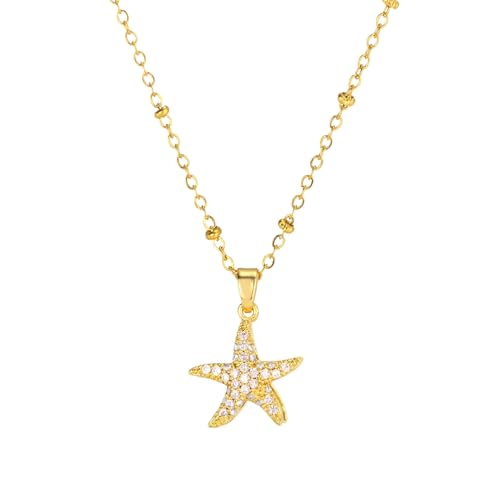 Collier étoile de mer en zircon, le cadeau de mariage idéal