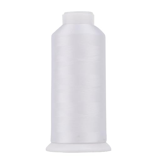 Image of High Tenacity Polyester Embroidery Machine Thread 40WT(120D /2) 4000M Per Spool for Commercial and Domestic Embroidery Machine (Snow White-1802)