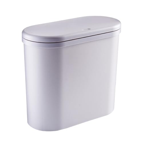 WEKAMOS Plastic Trash Can with Elastic Cover, Creative Square Sanitary