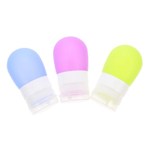 GANAZONO 3個 旅行用漏れ防止シリコン製トラベル装瓶 軽量コンパクトで携帯便利 シャンプー ローション詰め替え容器 旅行アクセサリー