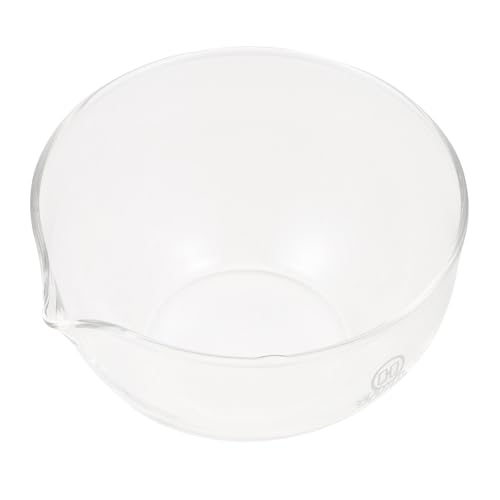 OSOLADY Round Lab Glass Evaporating Dish Dish Basin with Spout Multi-use Evaporation Bowl