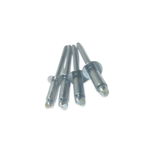 (Qty 25) Pop Rivets Steel 6-12 3/16" X 3/4" Grip Range Zinc Plated Heavy Duty Fasteners Hardware Set Industrial Fastening Assortment Construction