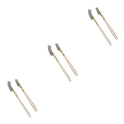 PRETYZOOM 6pcs Bird Cage Cleaning Brush Extra Handle Brushes for Cleaning for All Birdcage Types and Convenient Storage