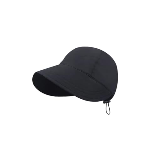 Visière de chapeau soleil d'été pliable à large bord avec cordon réglable pour femme
