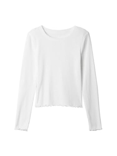 Image of Gap Girls' Long Sleeve Ribbed Tee