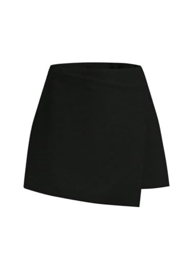 Women's Flowy Trendy Skirt Solid Color Asymmetrical Hem Skirt