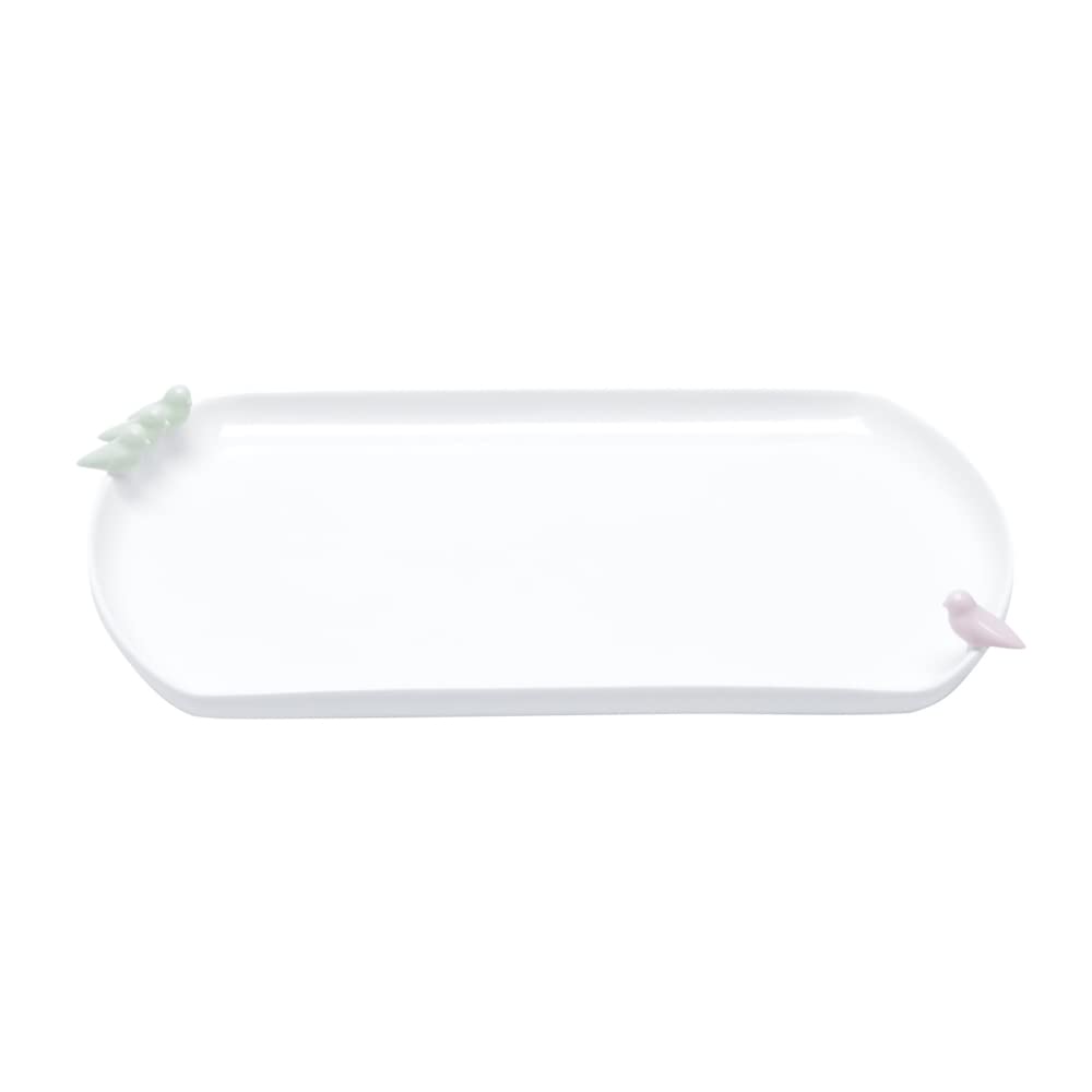 WOLFF - Prato de Porcelana para Bolo Birds Colors 32cm x 19cm x 4cm