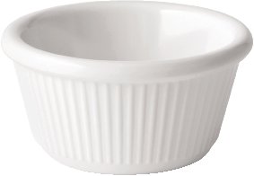 Utopia White Melamine Fluted Ramekin 3Oz (9Cl) - Pack Size: 1X12