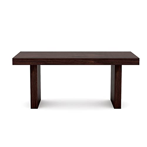 Image of Krishna Wood Decor Sheesham Wood Dining Table with Chairs | Dining Set Furniture | Balcony | Living Room (Sheesham Wood Dining Table with 4 Chairs | 1 Bench, Walnut Finish)
