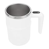 Oreilet Selbstrührender Kaffeebecher mit Deckel, 380 Ml, Automatischer Magnetischer Elektrischer Rührbecher aus Edelstahl 316 für Kaffee, Milch, Kakao, Getränke, Proteinpulver