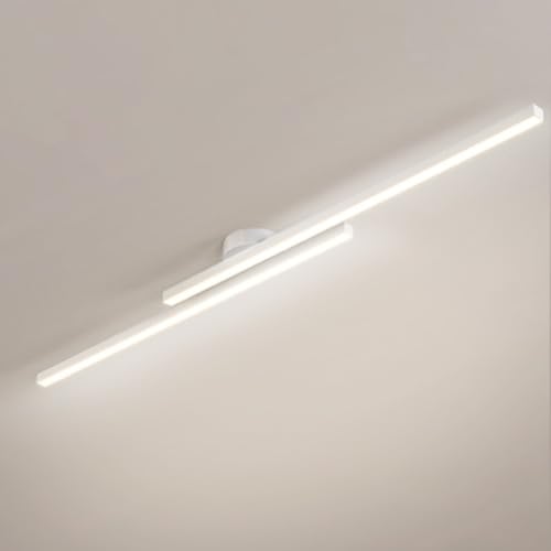 Klobvtt Plafoniera a LED Lampadario lineare Moderno Illuminazione a soffitto Plafoniere minimaliste a Semi-Incasso Striscia Lunga Vicino alle lampade a soffitto per corridoio Soggiorno Ufficio