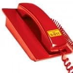 20 Emergency 9-911 Phone Labels. Laminated Stickers on Yellow Gloss with Red Ink. Permanent Adhesive. Size: 2" (W) x 1 1/4" (H).
