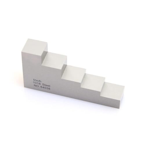 Bloque de calibración de 5 pasos 0.500" 0.750" 1.000" 1.500" 2.000" de acero 1018 para medidor de espesor ultrasónico miniatura 2