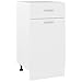 Produktbild vidaXL Schubunterschrank mit 2 Regalböden 1 Schublade Schrank Küchenzeile Küchenmöbel Unterschrank Küchenschrank Weiß 40x46x81,5cm Holzwerkstoff