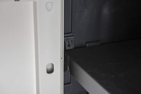 Armadio Urban XL Toomax - Grigio/Nero Con Ripiani Regolabili, 78x49x182 Cm - Foto 11