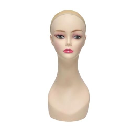 Cabeza de maniquí realista para mantener tus pelucas sin enredos y bien cuidadas