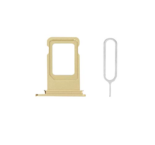 RepairMedia-Shop - Soporte para tarjetas SIM de repuesto para iPhone XR (dorado)