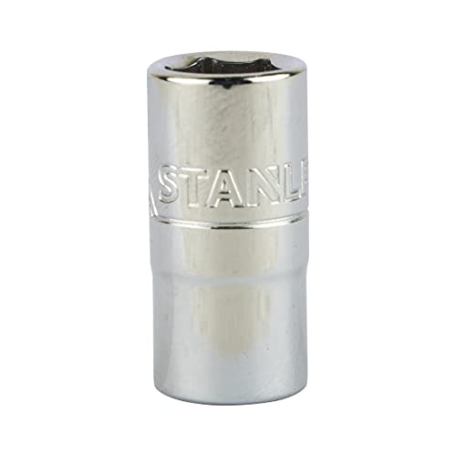 Image of STANLEY STMT72879-8B 1 /4-inch 8mm Chrome Vanadium Steel 6 Point Standard Socket (Silver)