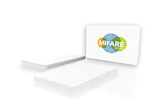 NXP MIFARE DESFire EV1 4K ISO PVC Card, Blank White, Gloss Finish (Pack of 50)