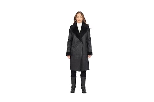 Frye Women's Faux Shearling Double Breasted Coat