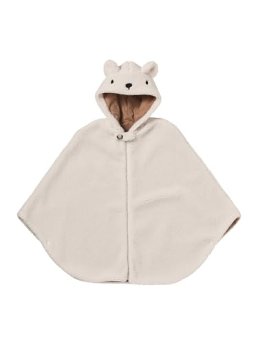 Poncho de voyage adaptable écru compatible siège auto et porte-bébé