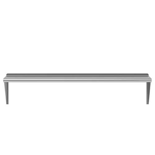 Image of AmGood 60 inch Long X 14 inch Deep Stainless Steel Wall Shelf | NSF Certified | Appliance & Equipment Metal Shelving | Kitchen, Restaurant, Garage, Laundry, Utility Room
