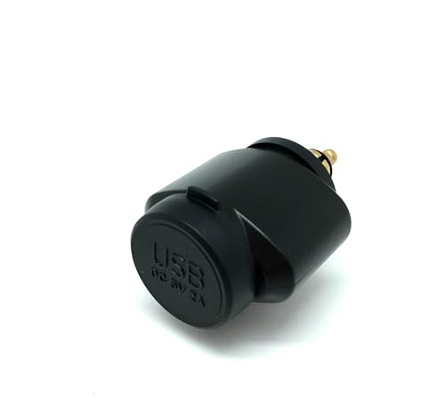 Image of Cliff Top Motorcycle Hella DIN USB Charger 2.1A Compatible with BMW Triumph | 2.1A USB output, Hella DIN /Powerlet plug, compatible with BMW and Triumph Tiger motorcycles, phone /GPS charging cable adapter