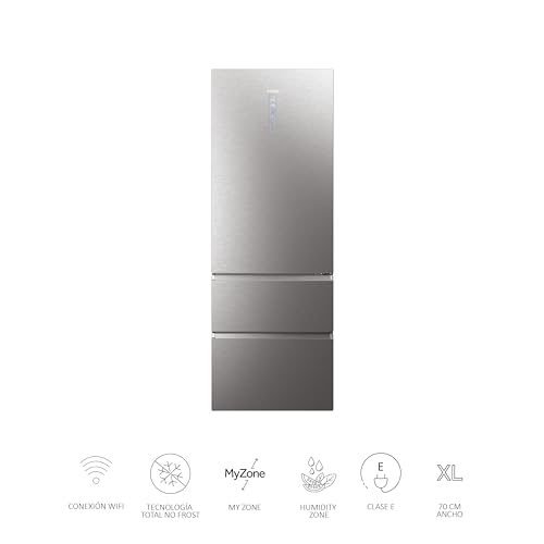 Haier 3D 70 Series 7 HTW7720ENMP - Frigorífico Combi, Cajones Direct Access, WIFI, Tecnología Antibacterias, Motor Inverter, My Zone, Cajón Humidity Zone, Total No Frost, An 70cm, Al 2m, 483L, Inox - imagen 2