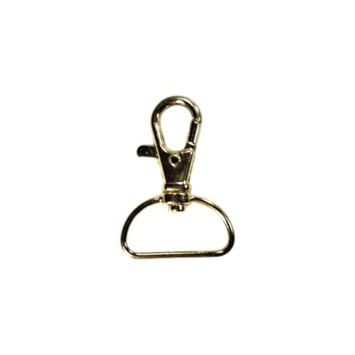 Fecho Lagosta Cor Dourada Identificação Personalizada Confecção Mini Mosquetão Bolsa Mochila (20, 4cmX2cm)