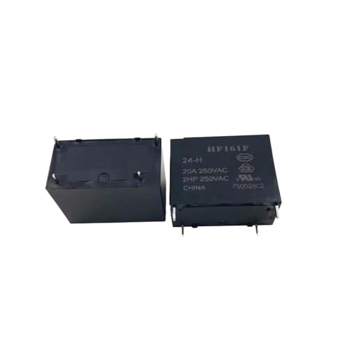 Relais HF161F 12VDC 20A à 4 pieds pour circuits électroniques, lot de 10 pièces