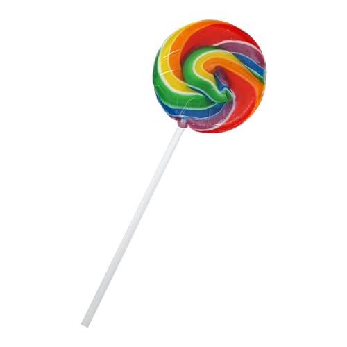 Rainbow Lollipops, 24 Pack, Swirl Lollipops, Individually Wrapped Lollipops, Carnival Lollipops Fruit Flavors, The Hampton Popcorn & Candy Company