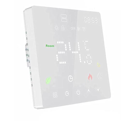 Fcuajdkq Tuya WiFi termostato inteligente calefacción eléctrica por suelo radiante TRV caldera de gas temperatura control remoto voz 16A fácil instalación