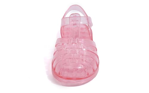Image of GUGUYeah Jelly Sandals for Girls,Closed Toe Princess Costume Summer Dress Shoes Fisherman Gladiator Water Beach Flat Sandals for Toddler /Little Kid /Big Kid