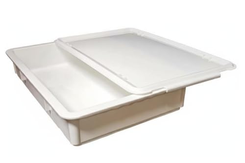 Image of Food Grade Dough Box with Lid - Small Capacity Commercial Dough Storage Container for Bakery & Kitchen Use (Small - 45x32.5x8.5cm)