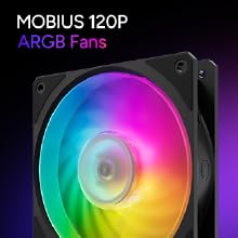 Cooler Master MasterLiquid 360 Ion Watercooler pour CPU - Écran LCD 2.1", Watercooling AIO, Pompe à Double Chambre Gen X, Ventilateurs Mobius 120P ARGB, RGB Adressable Gen 2, Brackets LGA1700 & AM5