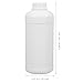 Homoyoyo 3pcs 1l Hdpe Reagent Bottles with Caps, Large Graduated Laboratory Sample Containers, Milky White Sealed Plastic Liquid Storage Bottles for Industrial Use