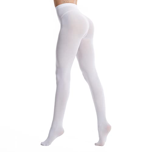 Image of Frola Semi Opaque Tights for Women 40 Denier Matte Solid Color Pantyhose Soft Stockings Nylons Under Dress