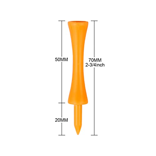 Zivisk-tee-de-Golf-Plastico-100-Piezas-Naranja-70mm