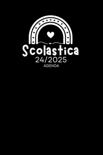 Agenda Scolastica 2024 2025: Da Agosto 2024 a Luglio 2025 per Studenti Elementari Medie Superiori, La Settimana Su Una Doppia Pagina, Nera (Italian Edition)